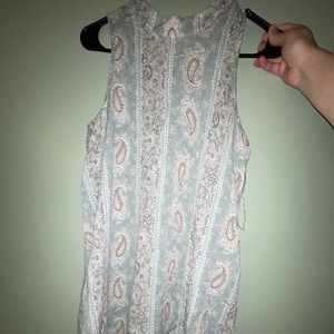 Blue paisley halter dress